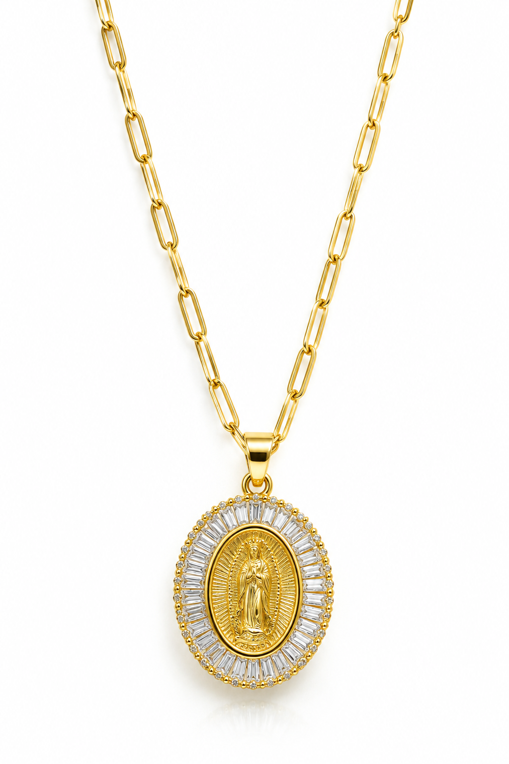 Gargantilla Virgen de Guadalupe  oro laminado