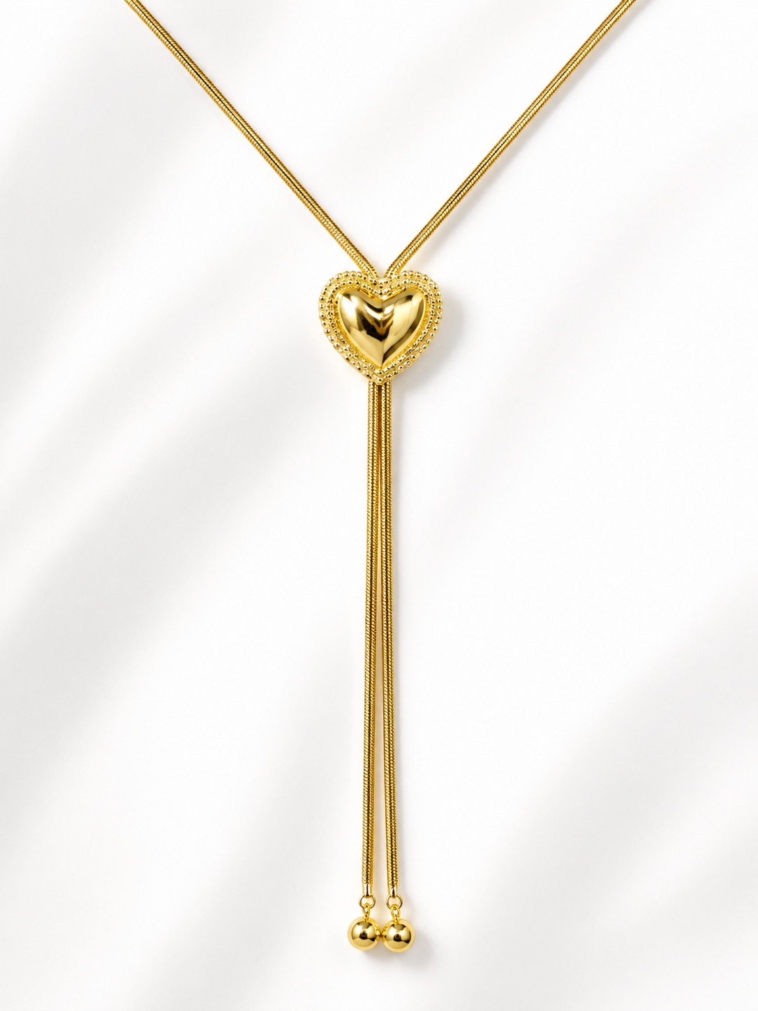 Corbatero Corbatero corazón circonea  Dorado acero