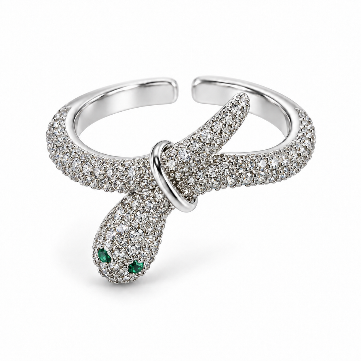 Anillo Serpiente  rodio