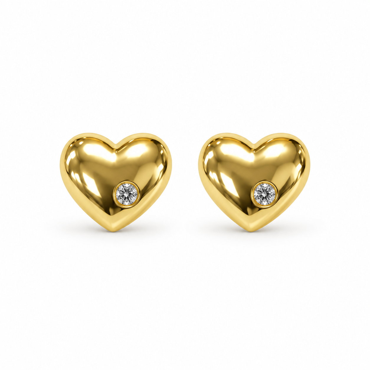 Broquel Corazón liso  oro laminado