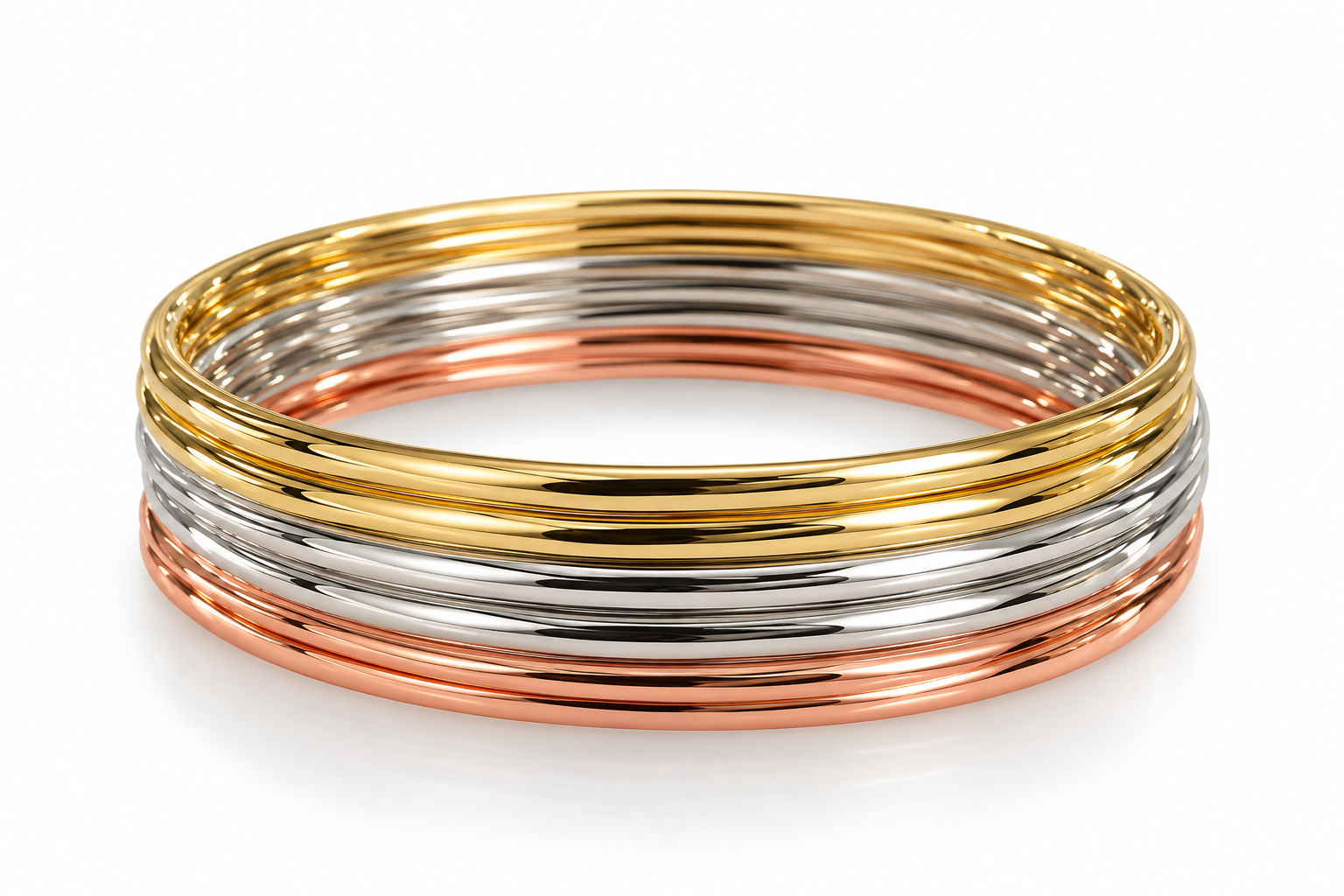 Brazalete Fin de semana tricolor  oro laminado