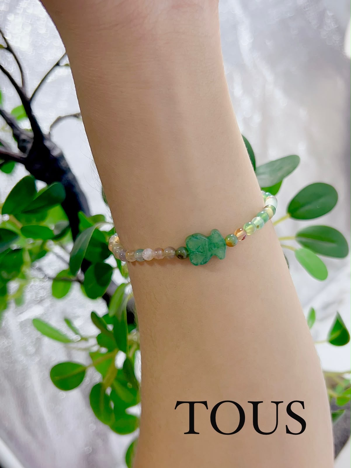Pulsera Piedras verdes tous  acero