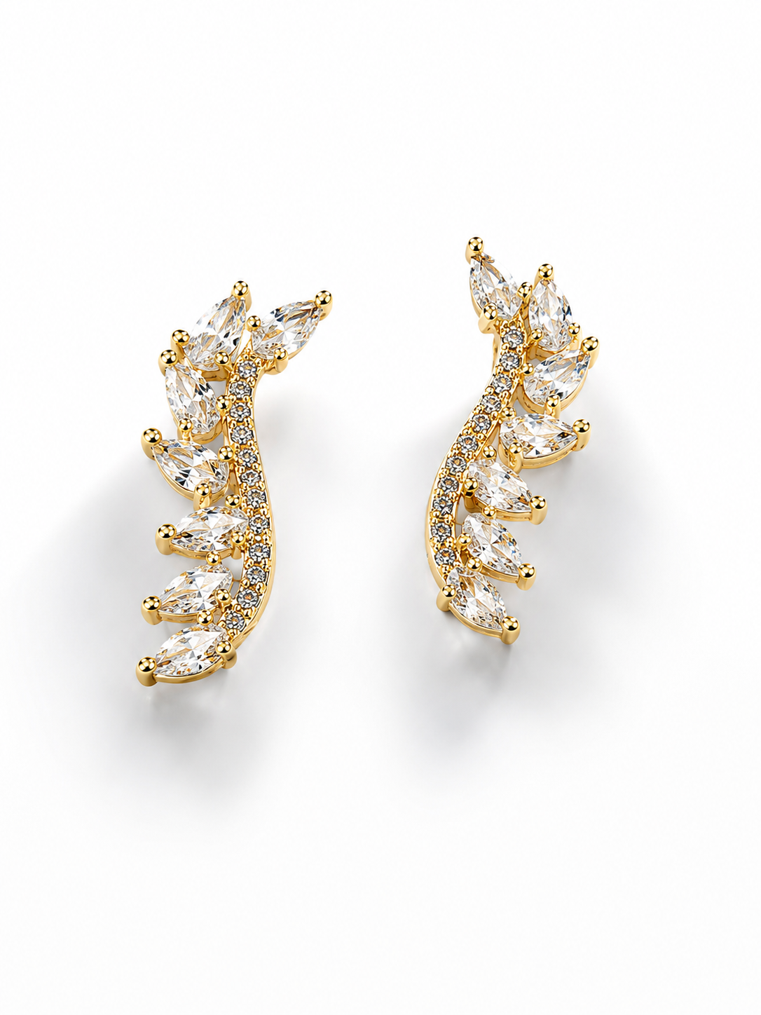 Arete Lambada baguete  oro laminado