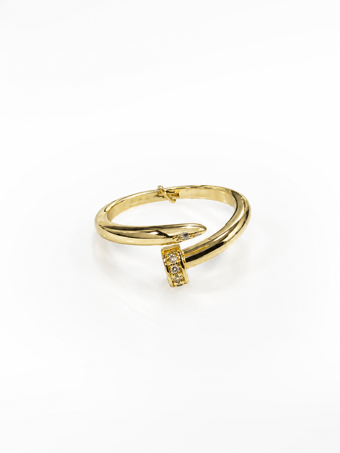 Anillo Clavo liso  oro laminado