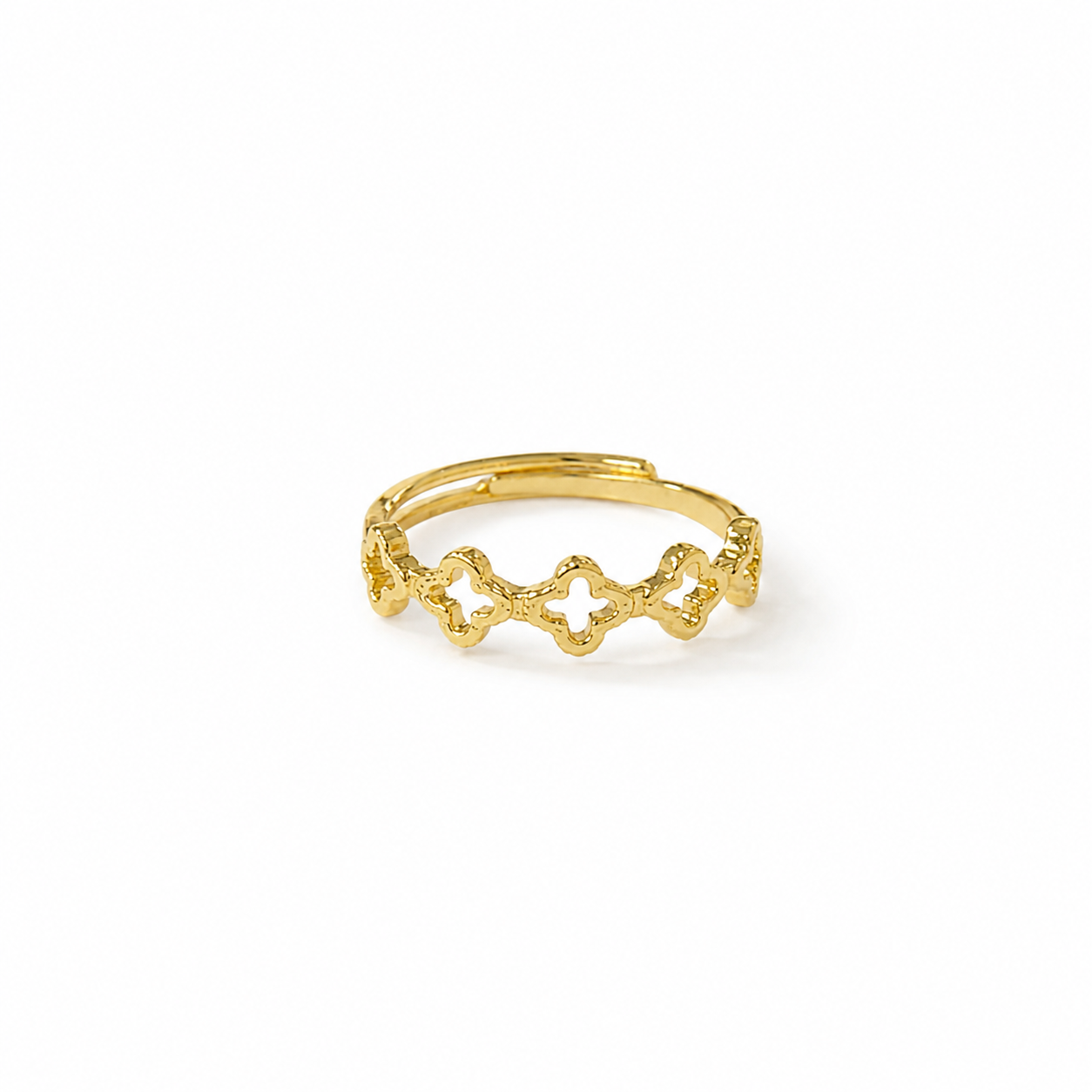 Anillo Van Cleef liso  oro laminado