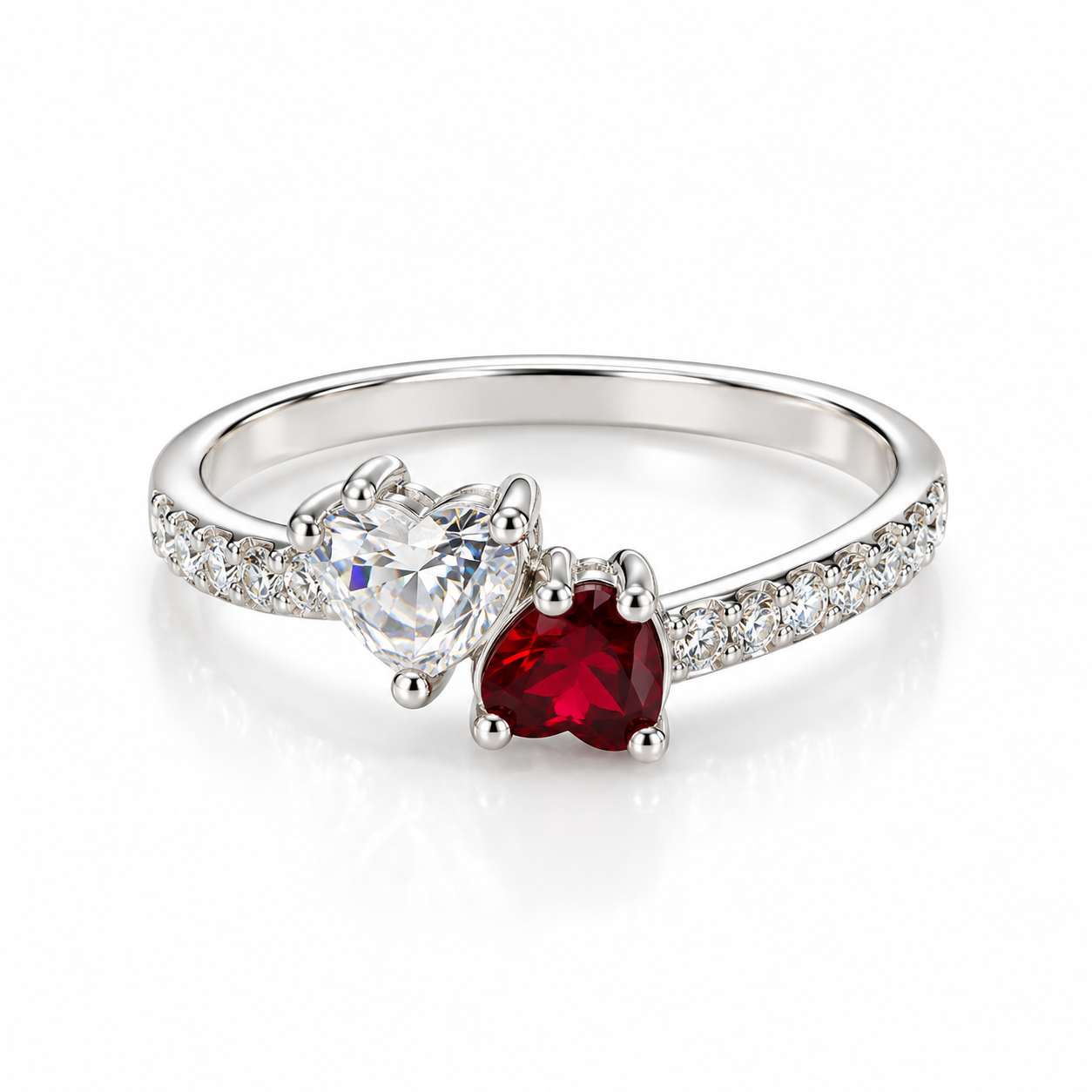 Anillo ella y el corazón.  plata anillo nacional linea 6