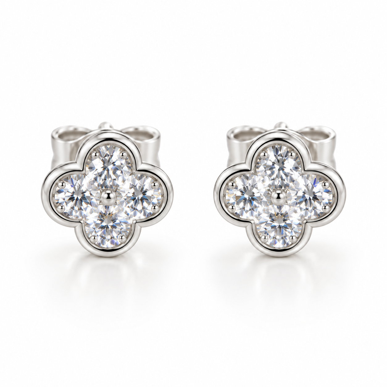 Arete Tréboles circonia  plata pieza