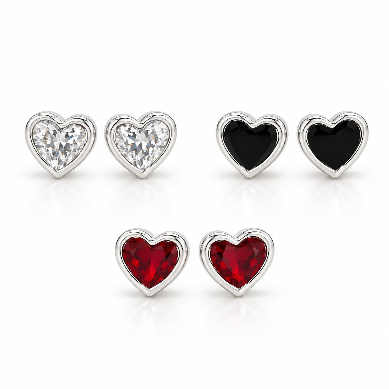 Broquel Corazón piedra  plata pieza