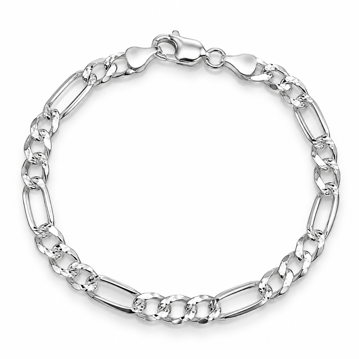 Pulsera Tres eslabones por uno grande 4.8  plata pieza