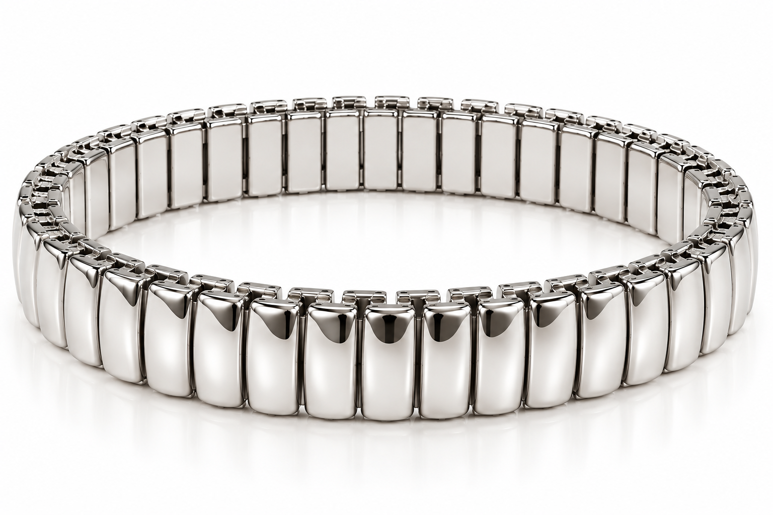 Brazalete Tipo italiana  Plateado acero